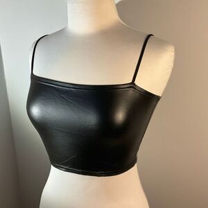 Y2K Wetlook Pleather Cami punk baddie grunge